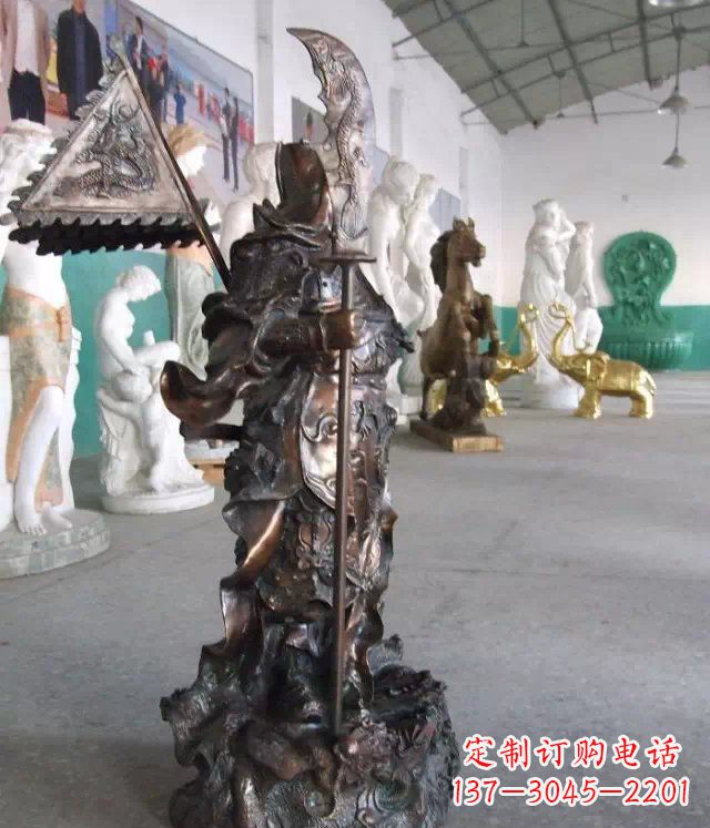 烟台武财神关公人物铜雕