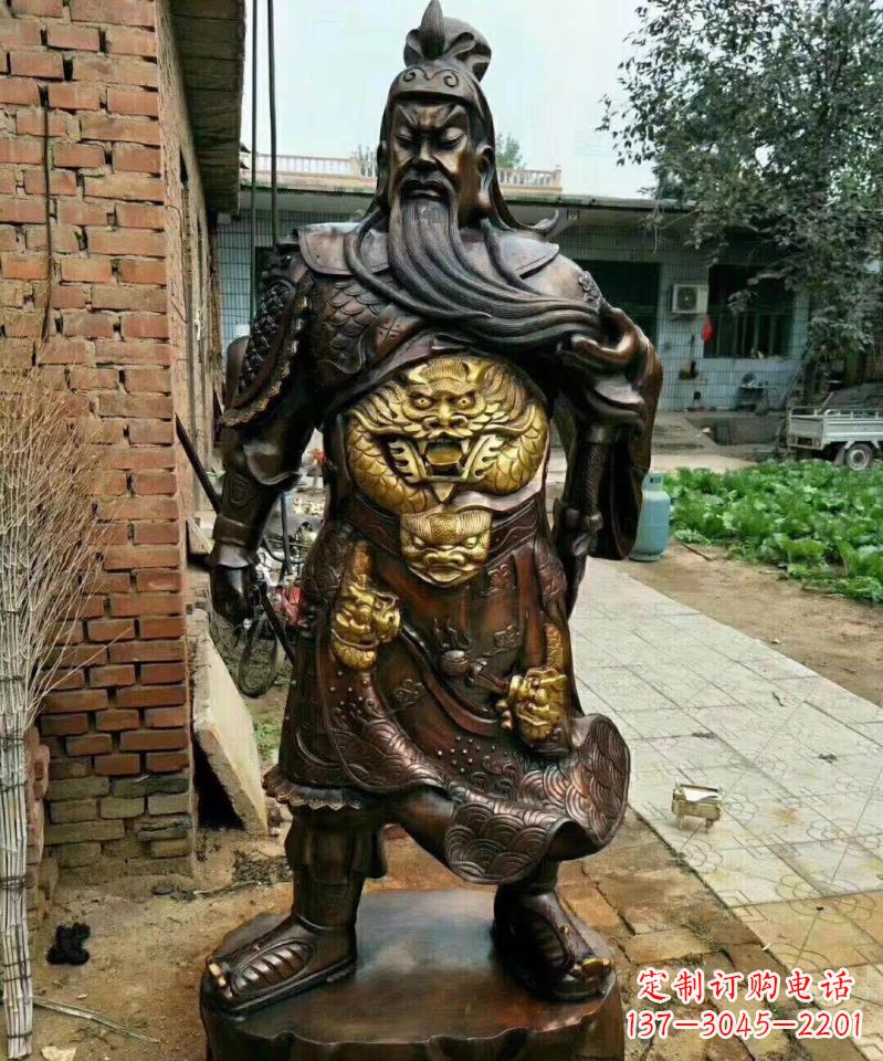 烟台武财神关公铜雕塑