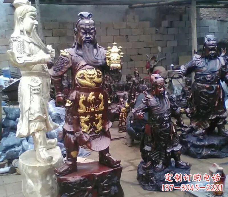 烟台武财神提刀关公铜雕