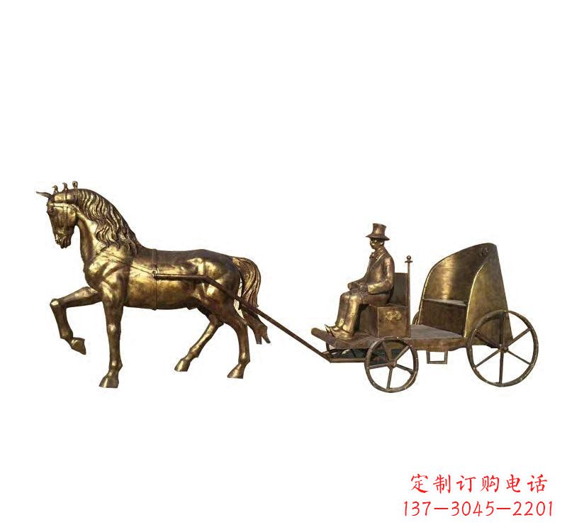 烟台西方马车铜雕