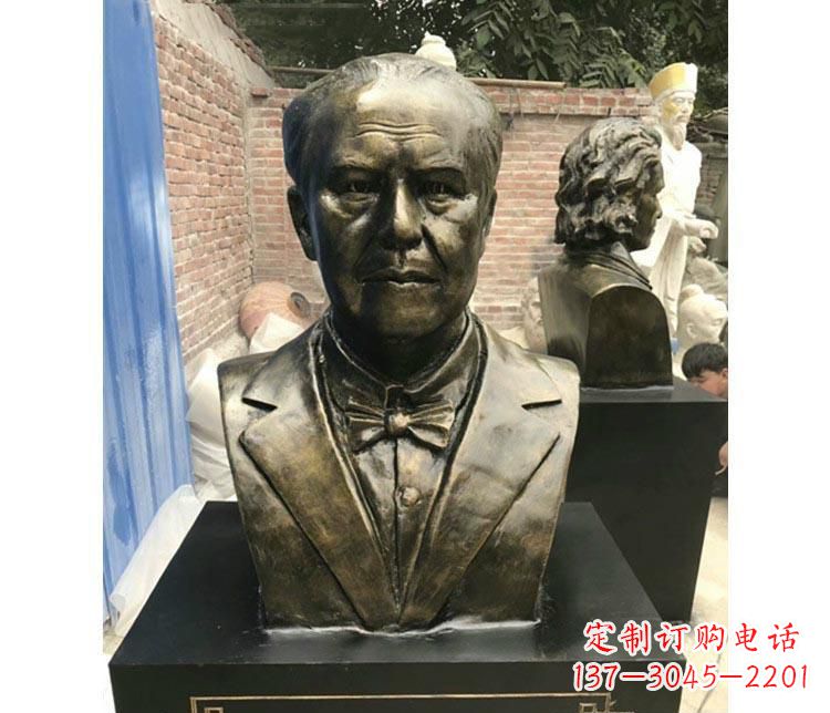 烟台西方名人爱迪生胸像铜雕