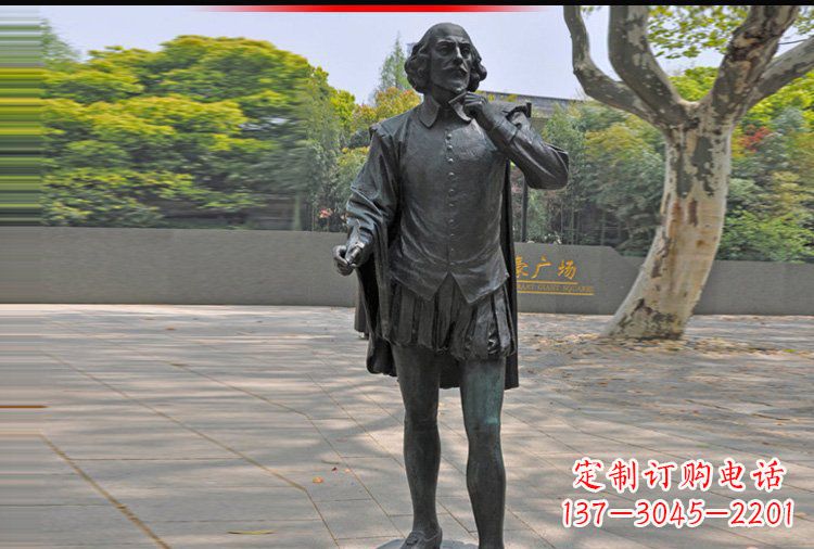 烟台西方名人莎士比亚铜雕