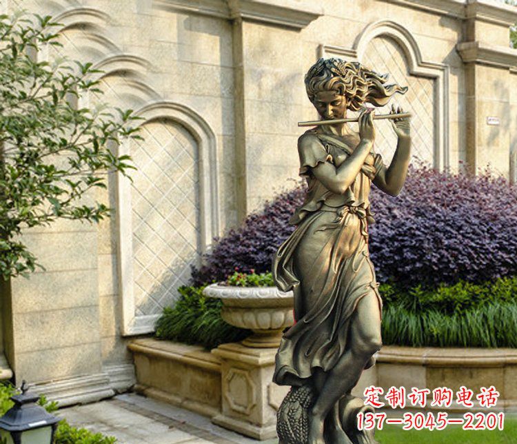 烟台西方女人别墅景观铜雕塑