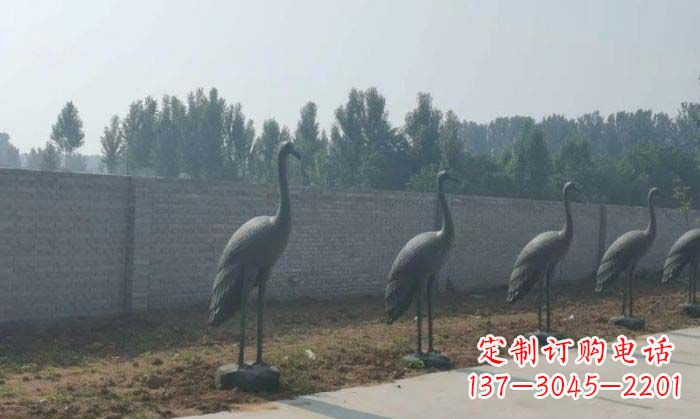 烟台仙鹤抽象铜雕 (2)