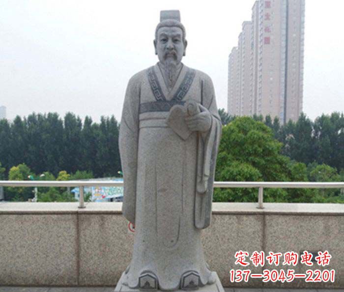 烟台先秦法家代表人物商鞅石雕