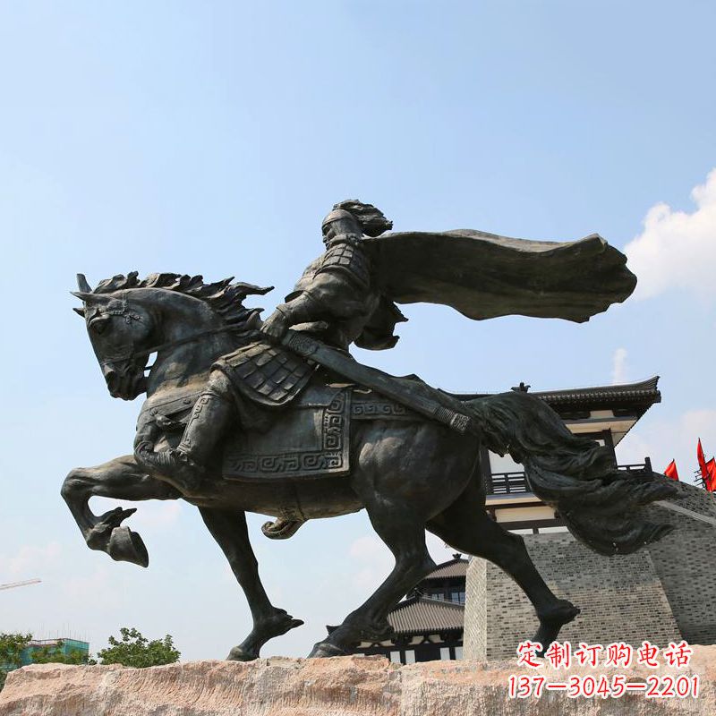 烟台项羽骑马铜雕景观雕塑-景区景点历史名人西楚霸王雕像