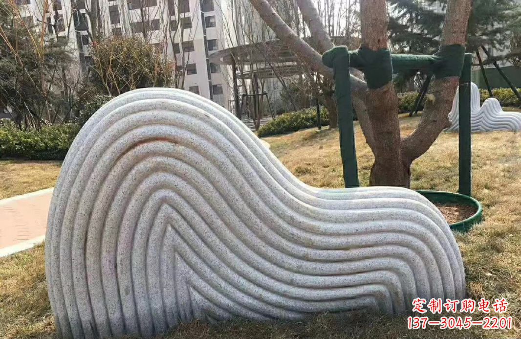烟台小区大理石纹理假山雕塑