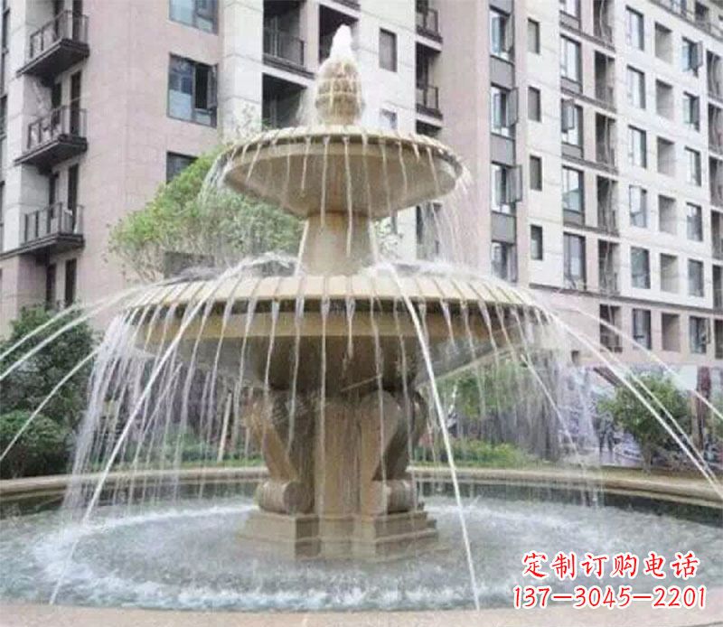 烟台小区大型喷泉景观石雕