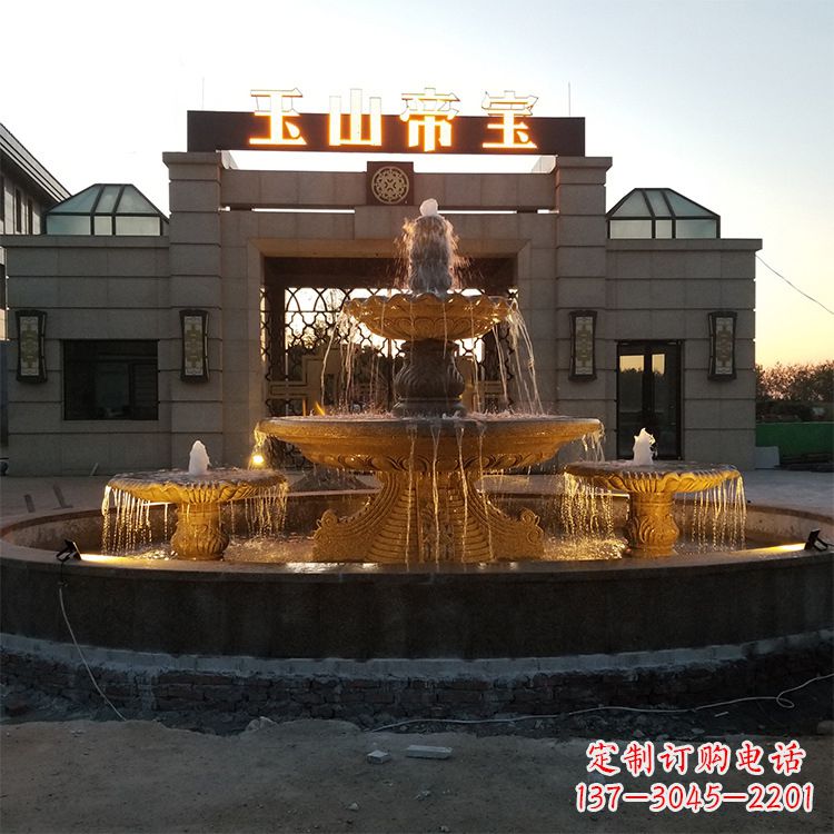 烟台小区广场欧式水景石雕喷泉