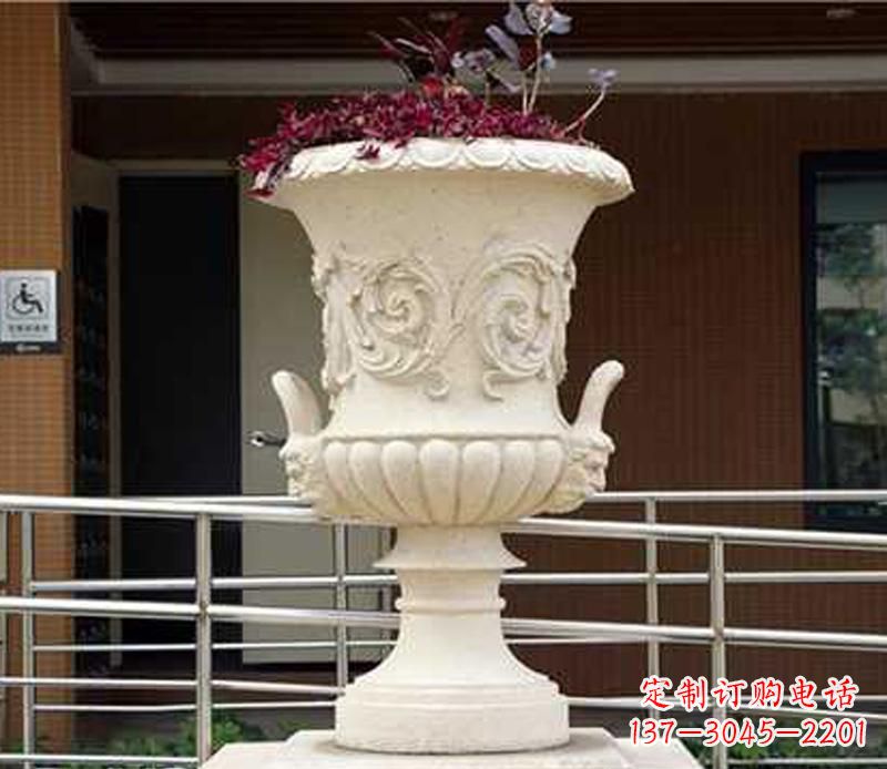 烟台小区花盆景观石雕