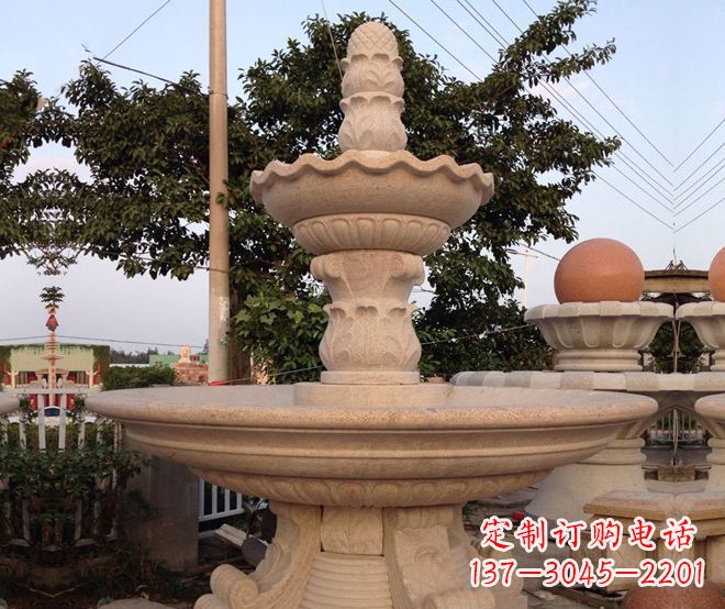 烟台小区景观大型喷泉石雕 (4)