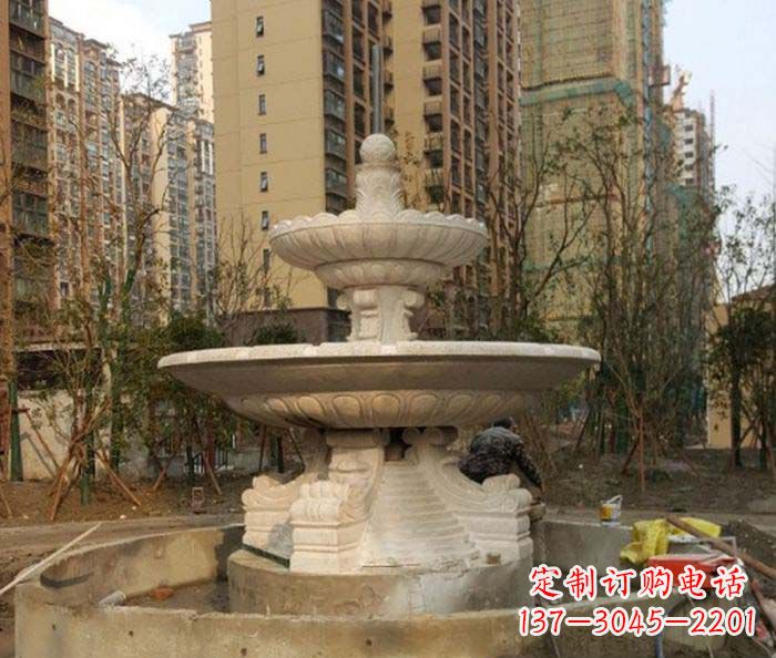 烟台小区景观大型喷泉石雕 (3)