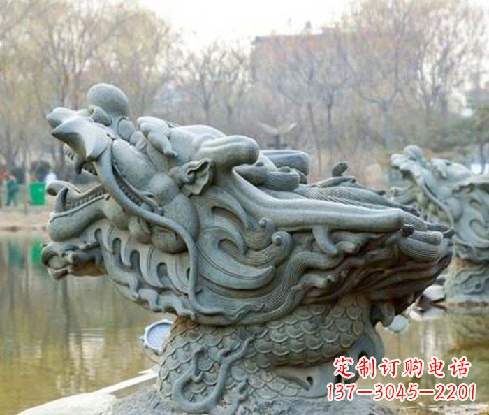 烟台小区景观龙头喷泉石雕