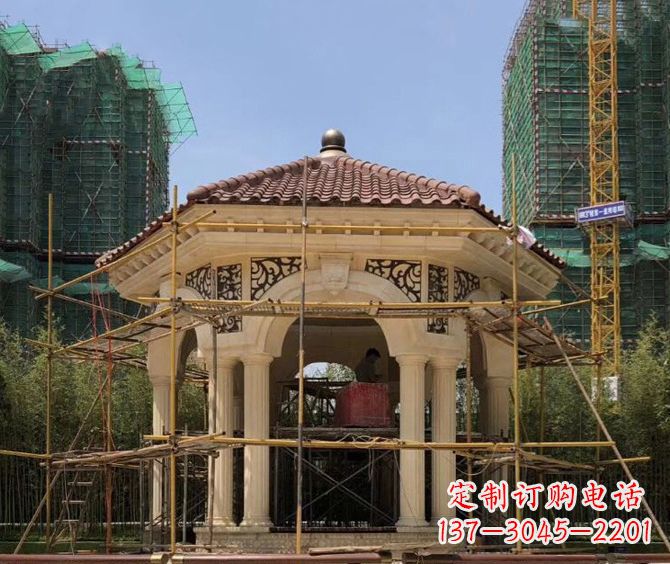 烟台小区景观欧式凉亭石雕