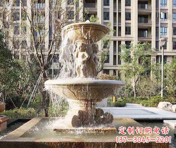 烟台小区景观欧式喷泉石雕 (3)