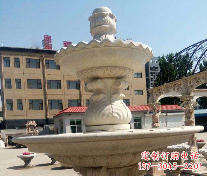 烟台小区景观砂岩大型喷泉石雕