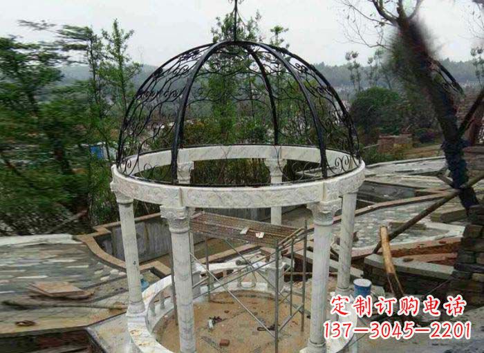 烟台小区欧式圆顶凉亭石雕
