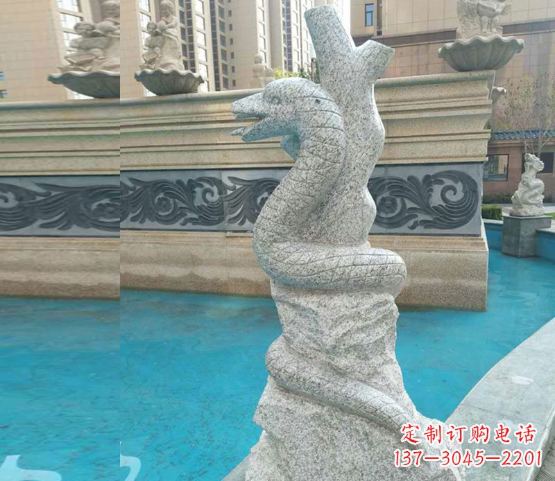 烟台小区十二生肖雕塑动物石雕