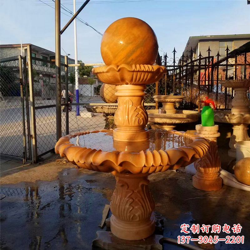 烟台小区石雕喷泉塔