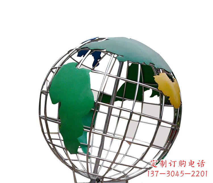 烟台校园不锈钢地球仪摆件雕塑