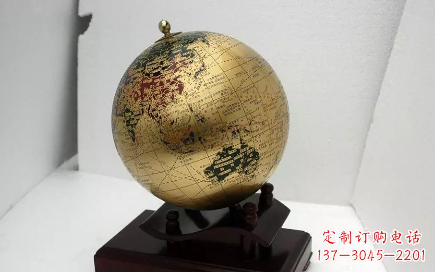 烟台校园不锈钢地球仪雕塑 (3)