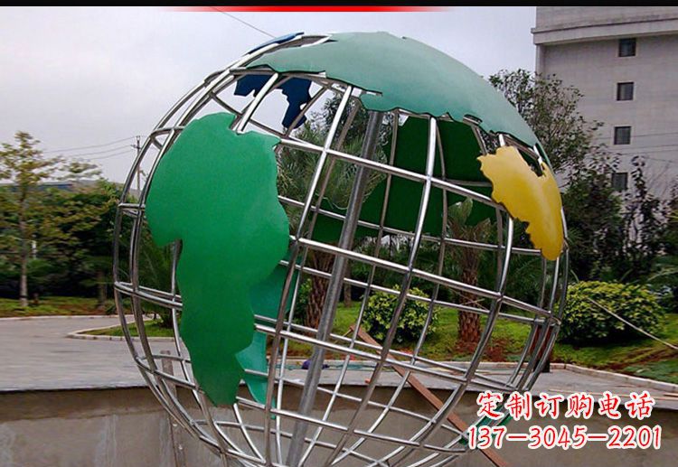 烟台校园不锈钢地球仪造型雕塑