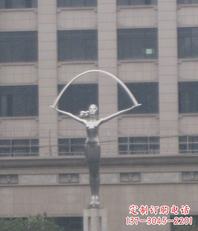 烟台校园不锈钢女孩雕塑