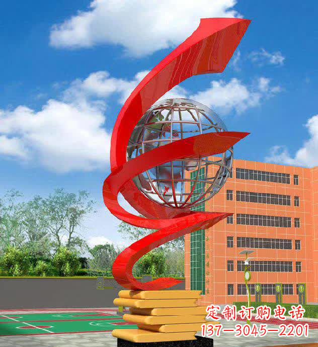 烟台校园不锈钢书籍标志雕塑