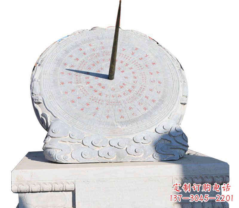 烟台校园大理石日晷景观石雕 (3)