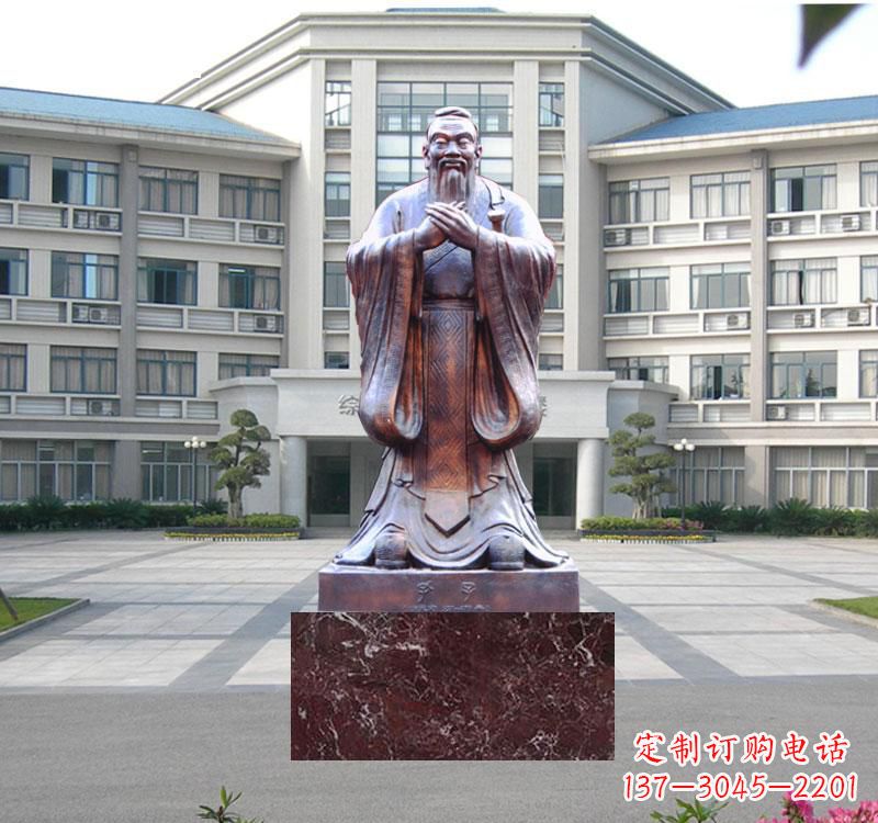 烟台校园雕塑孔子 (2)