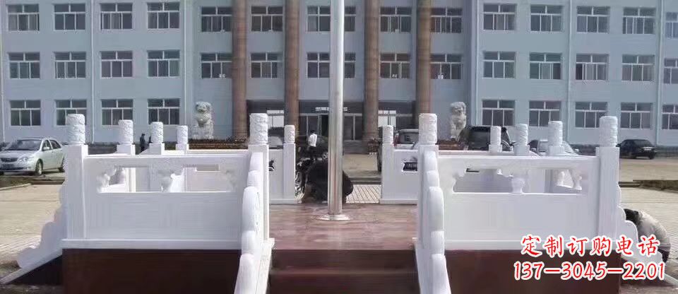 烟台校园汉白玉升旗台石雕