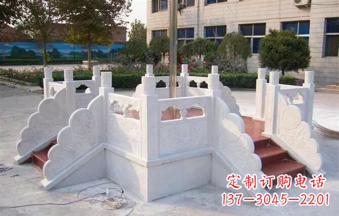 烟台校园汉白玉升旗台