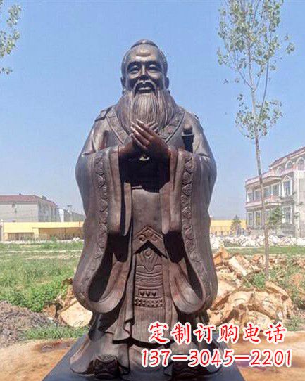 烟台校园孔子雕像 (2)