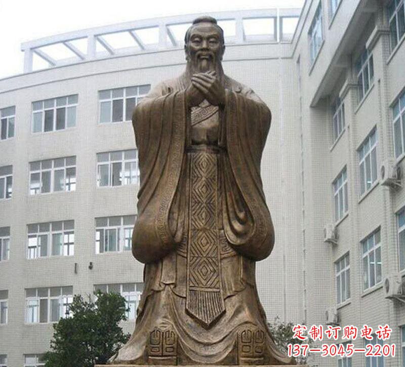 烟台校园孔子铜雕222