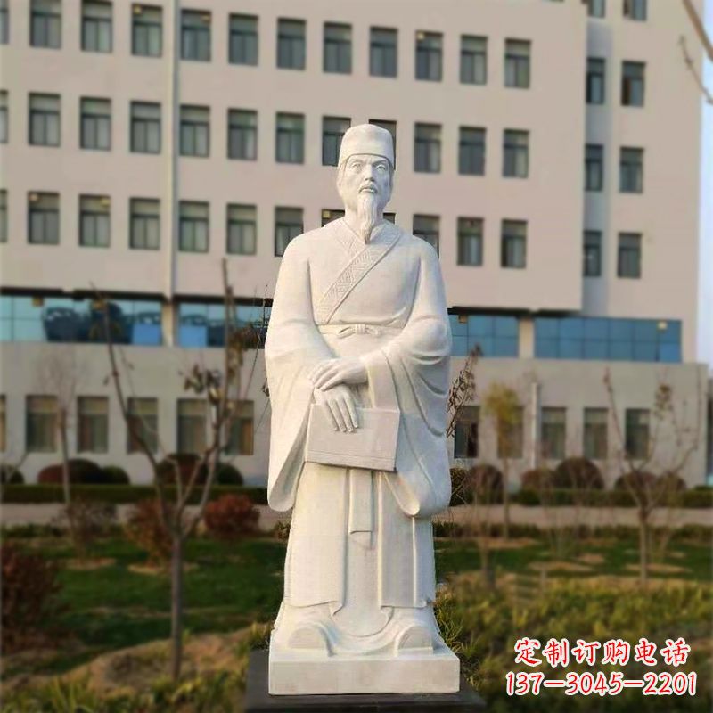 烟台校园名人汉白玉雕塑医院医学院古代著名人物雕像