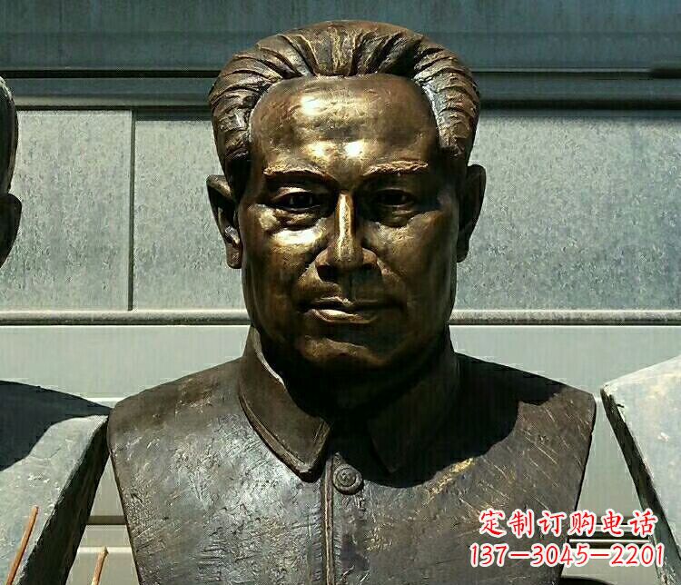 烟台校园周恩来胸像铜雕