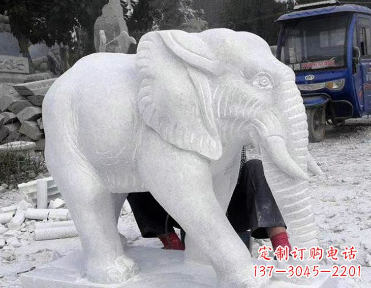 烟台写实大象石雕