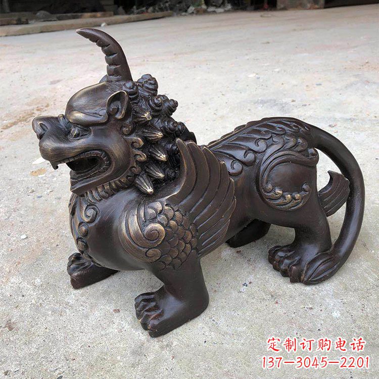 烟台獬豸纯铜铸造雕塑