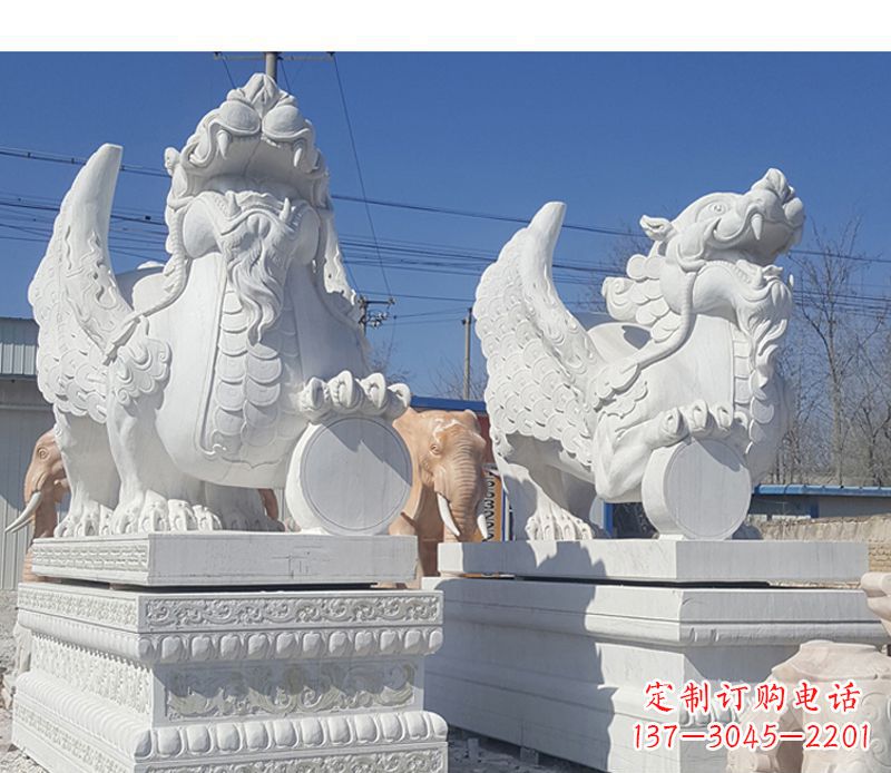 烟台獬豸法院门口神兽石雕