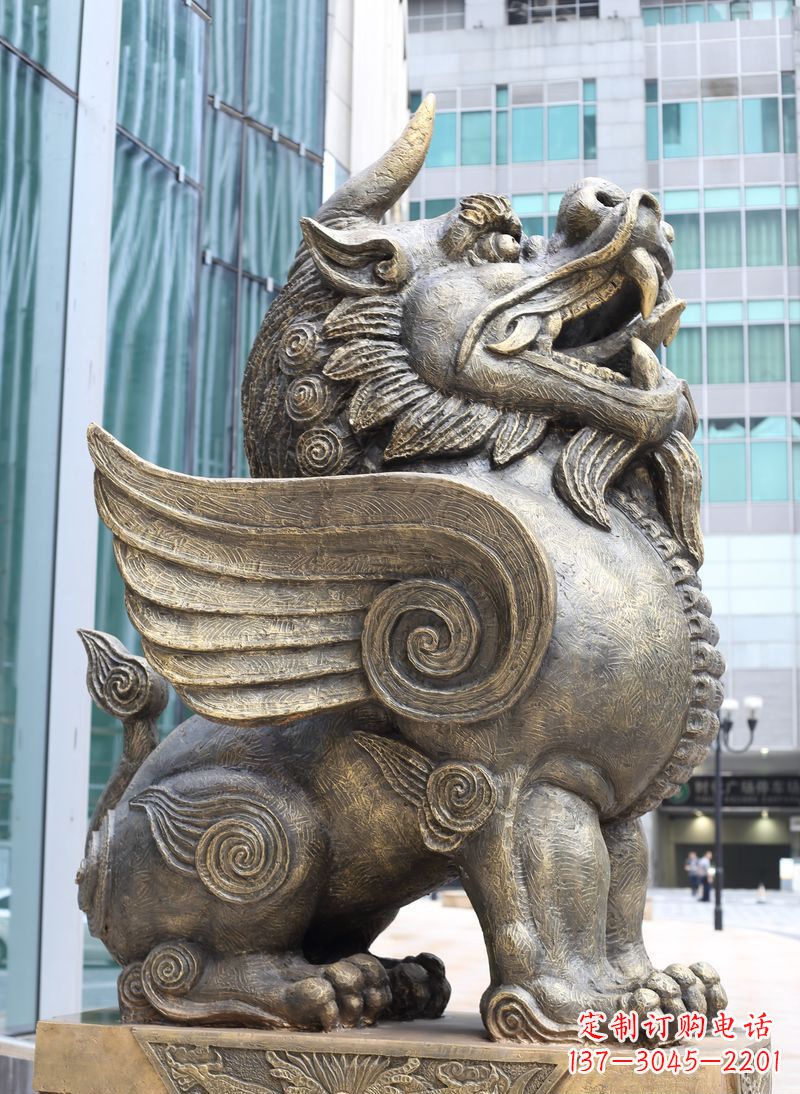 烟台獬豸古代神兽铜雕
