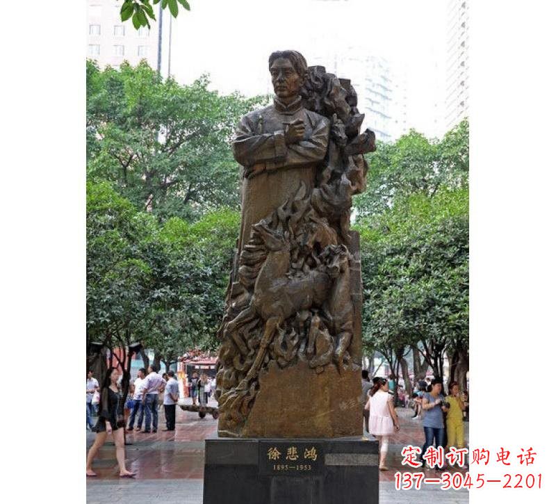 烟台徐悲鸿铜雕