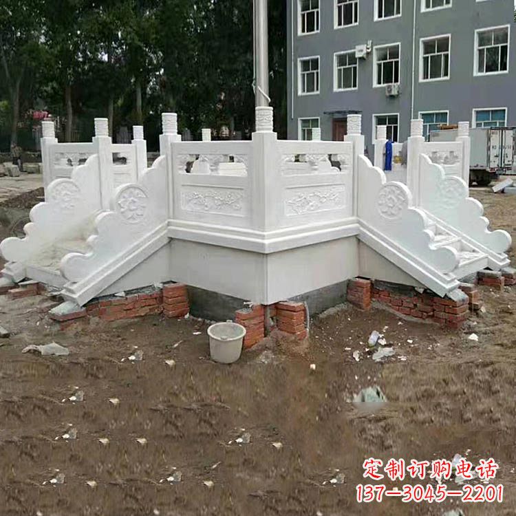 烟台学校汉白玉升旗台石雕