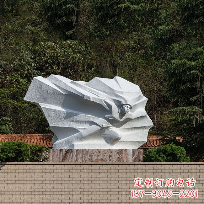 烟台英雄人物黄继光景区景点汉白玉石刻雕塑