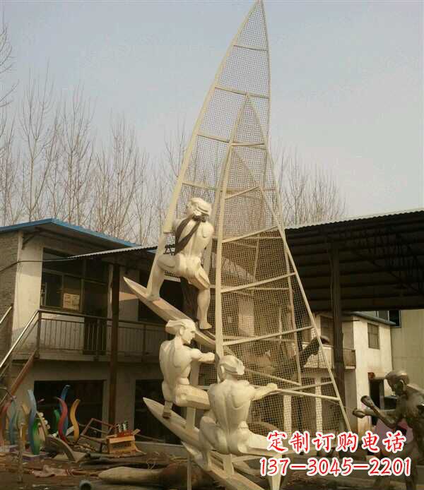 烟台园林不锈钢帆船景观雕塑