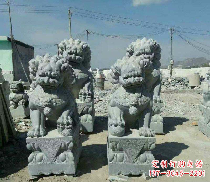 烟台园林仿古狮子景观石雕