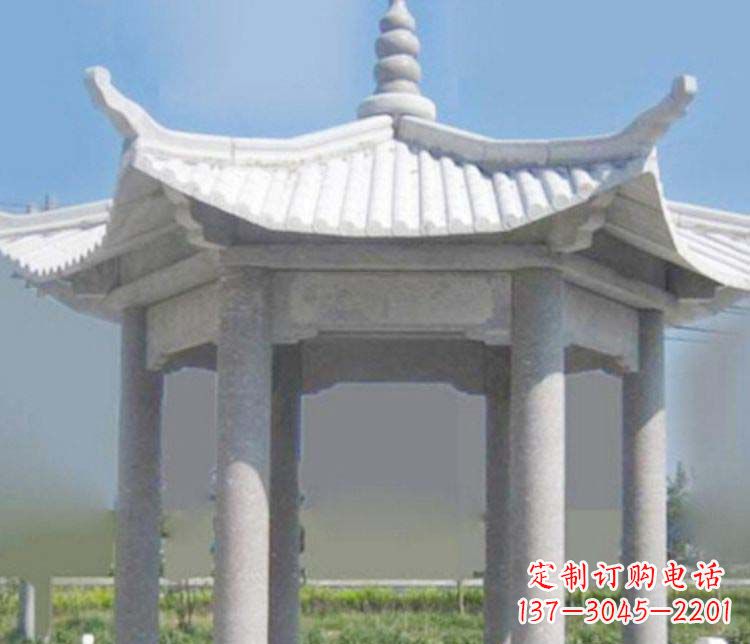 烟台园林仿古石凉亭景观石雕