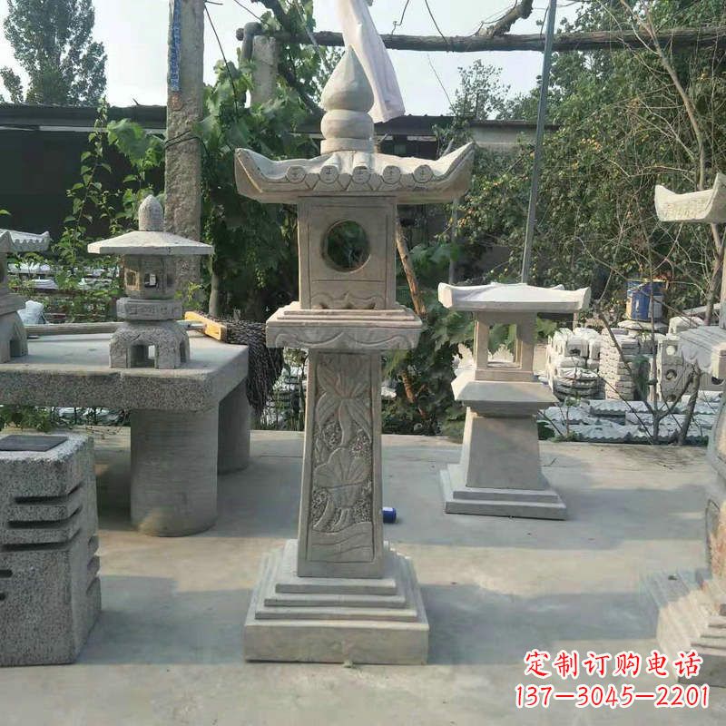烟台园林仿古做旧中式石灯