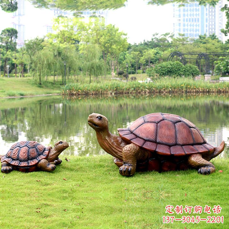 烟台园林仿真乌龟玻璃钢池塘湖泊水景雕塑摆件