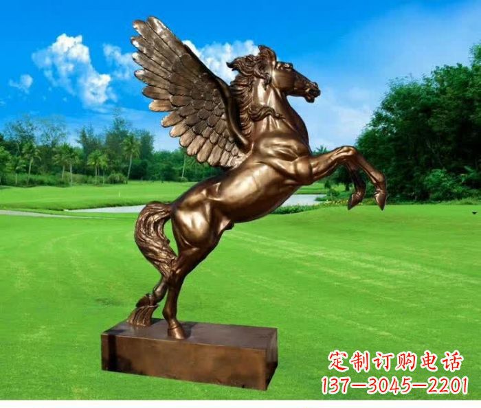 烟台园林飞马铜雕 (2)