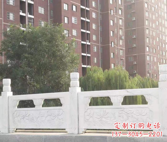 烟台园林汉白玉石浮雕栏板 (2)